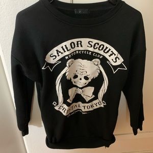 Goth Sailor Moon Sweater